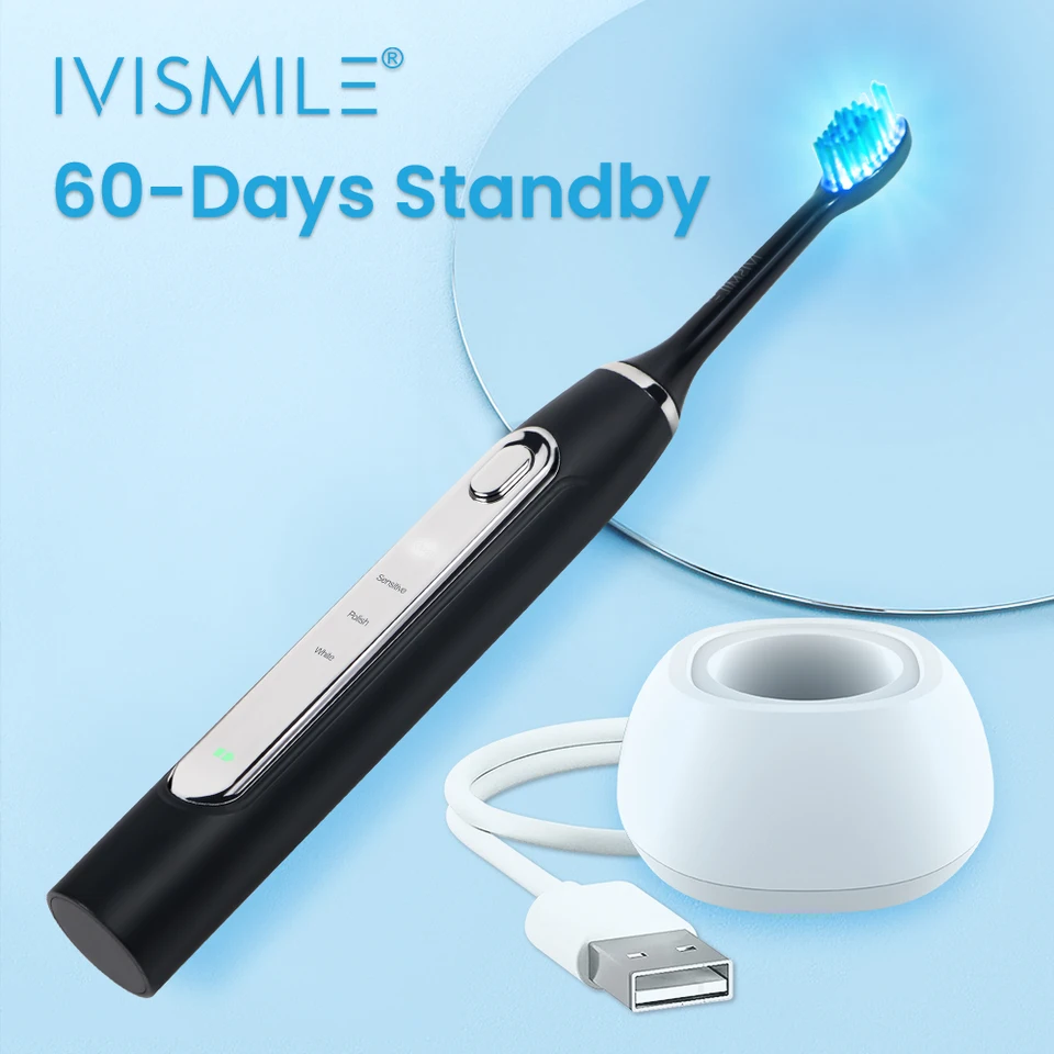 IVISMIL ULTRA Whitening Professionele 2in1 LED Elektrische Tandenborstel